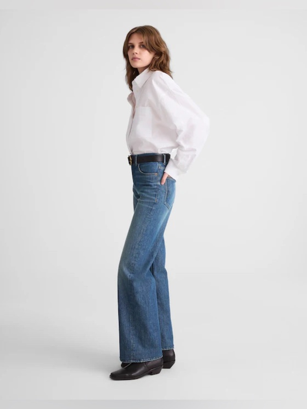 New Madewell The Perfect Vintage Wide-Leg Jean Sz 27 Tall - Picture 2 of 9